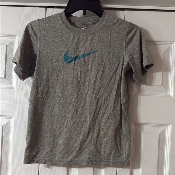 Nike Other - Nike Heather Gray Tee with Teal Swoosh